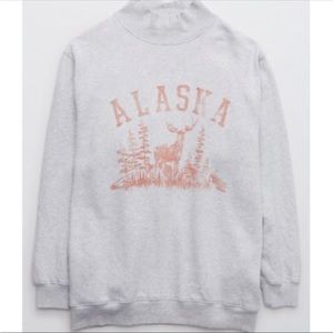 Aerie The Sweat Everyday Cozy Mock Neck Sweatshirt